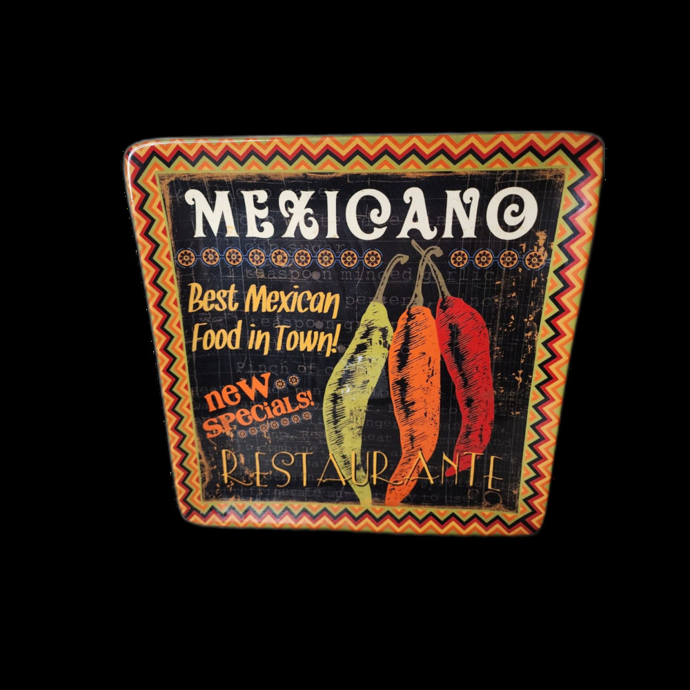 Certified International Tex Mex Mexicano Restaurante‎ Square Dinner Plate
